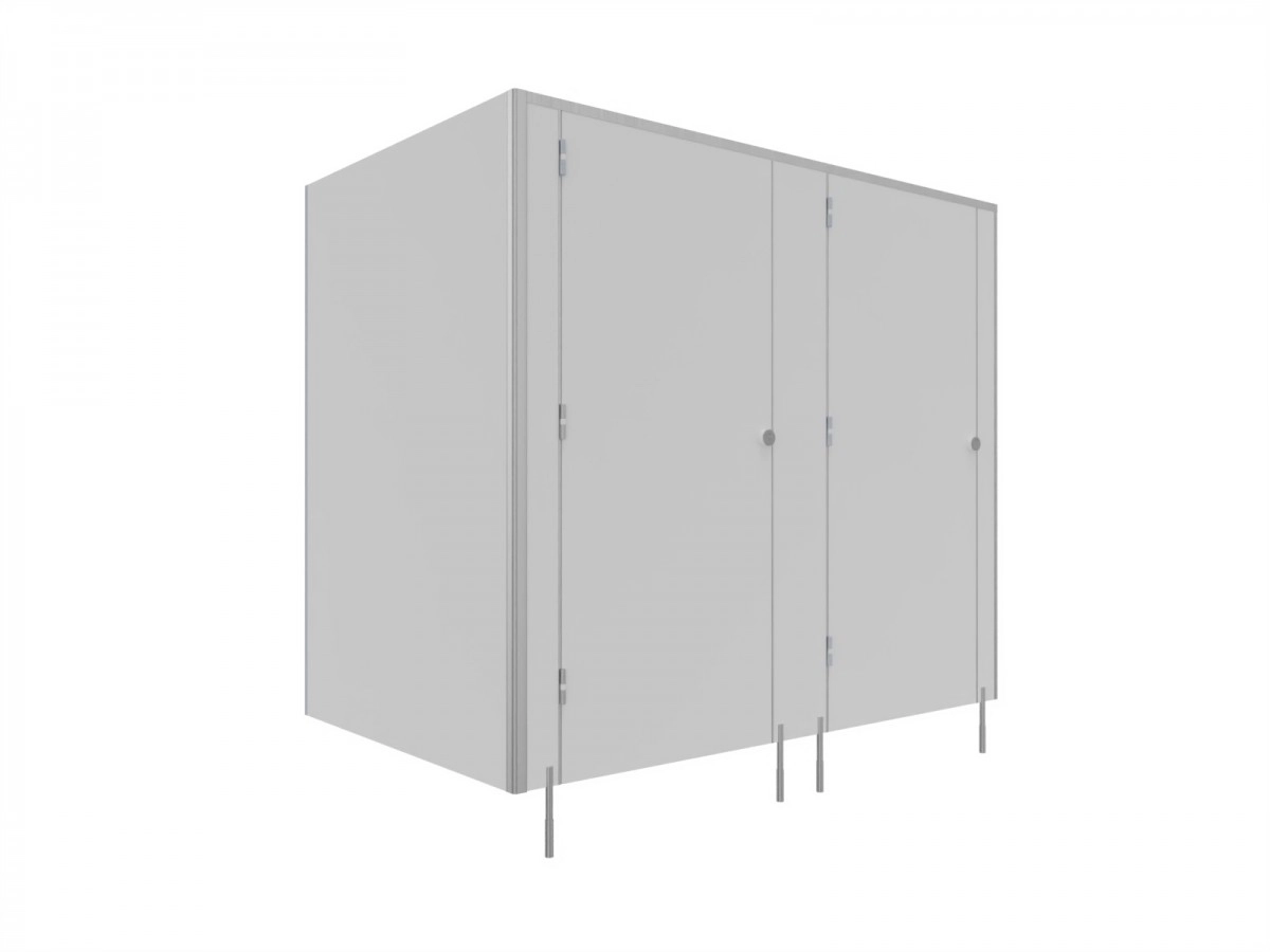EXPRESS - 48 H - WC-Kabinen mit LPW -SOLARI 1 Tür - TYP II Ecke